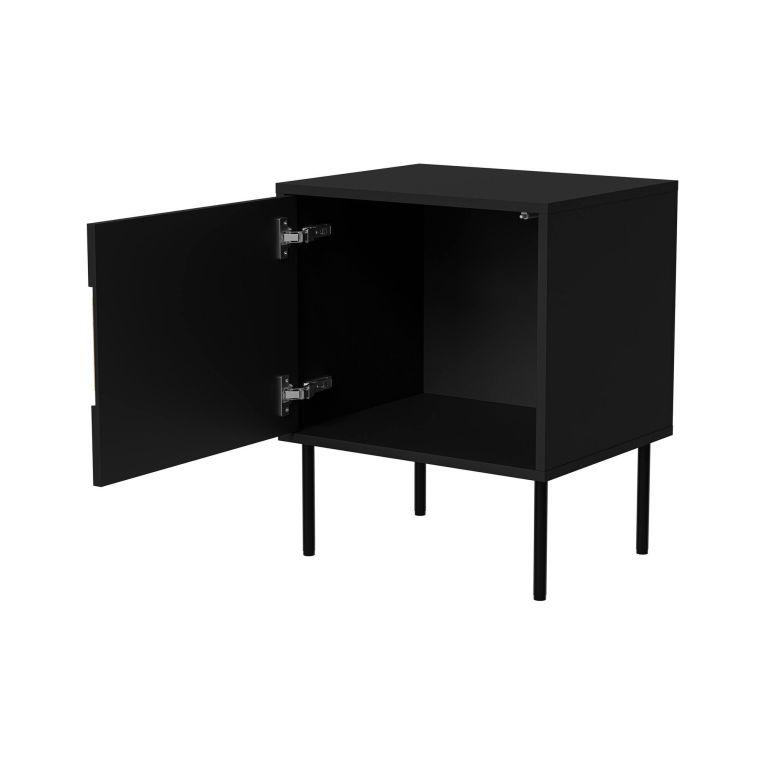 Comodino classico nero 50x40x61h cm - Set di 2 comodini Ussana