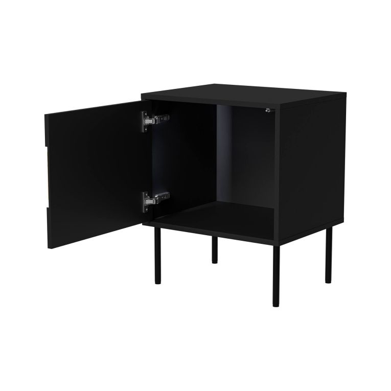 Comodino classico nero 50x40x61h cm - Set di 2 comodini Ussana