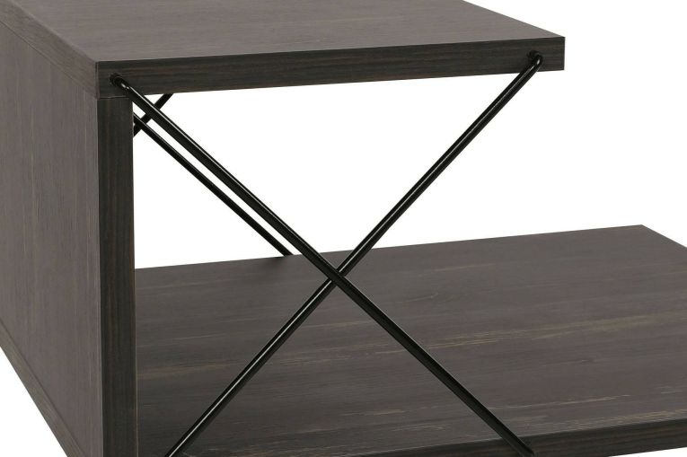 Comodino design grigio cenere 50x40x55h cm - Newton