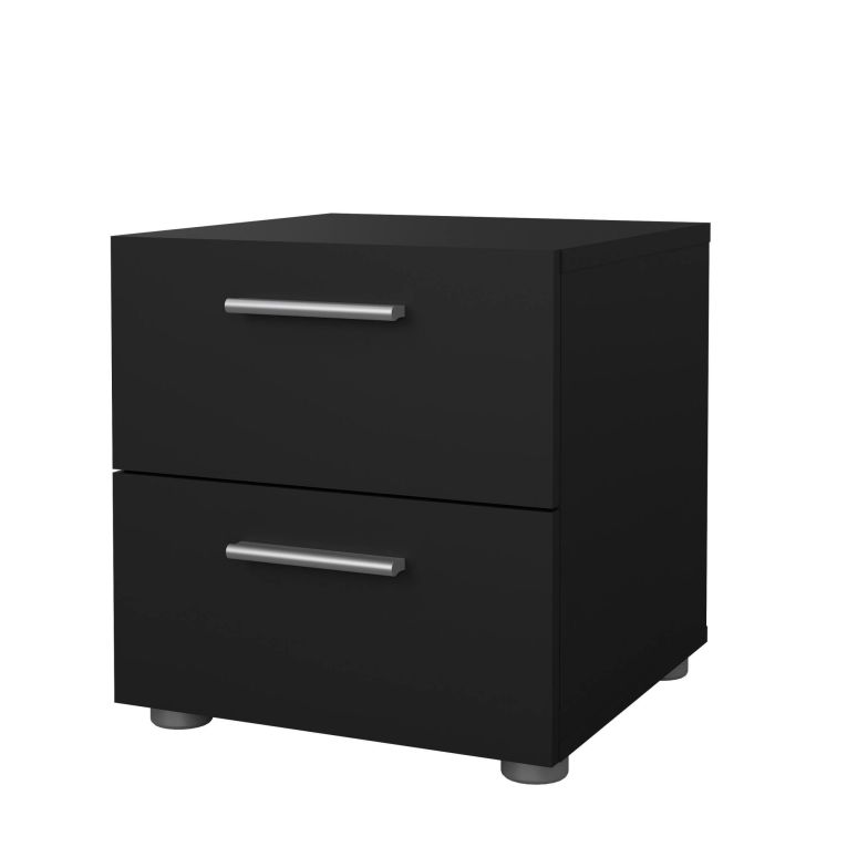 Comodino design nero 40x40x42h cm - Fedora