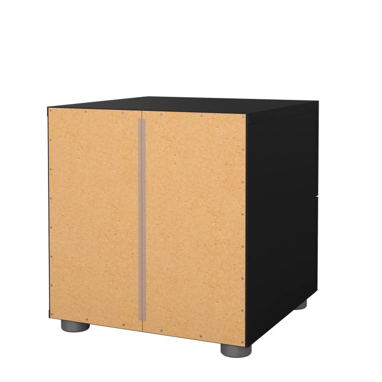 Comodino design nero 40x40x42h cm - Fedora