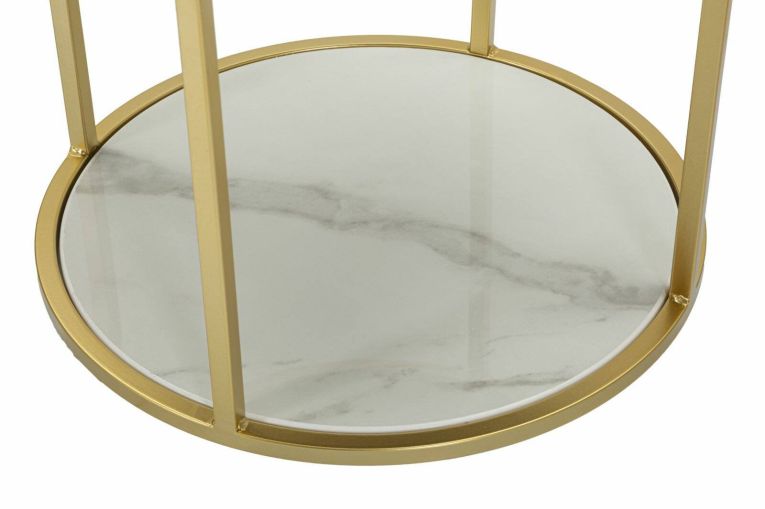 Comodino Gerhard, 42x42 h48 cm, Crema e Bianco