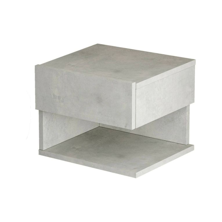 Comodino in legno argento 40x31x35h cm - Lira