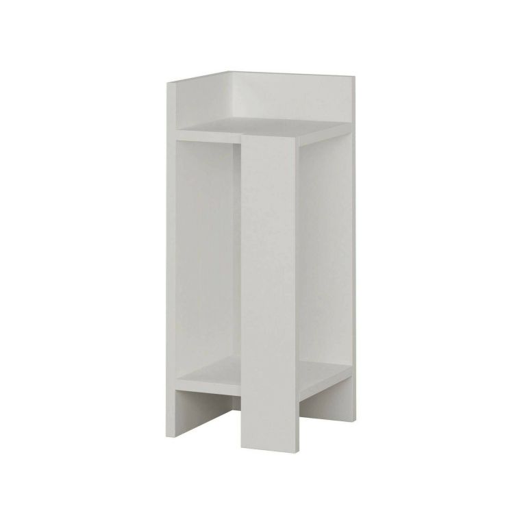 Comodino in legno bianco 25x27x60h cm - Asterix