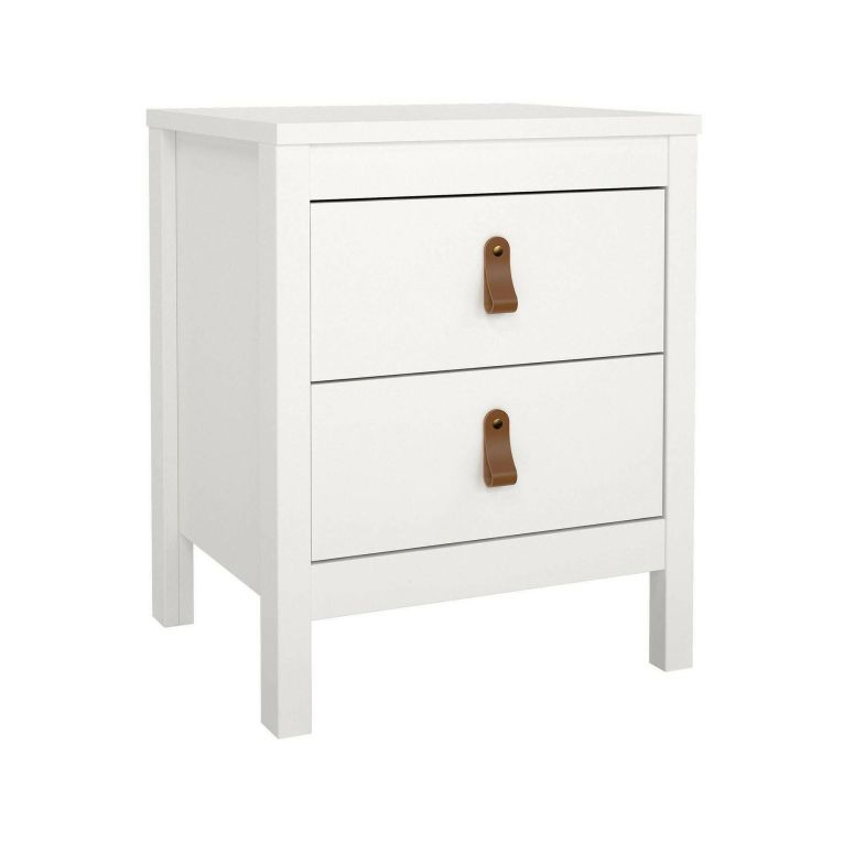 Comodino in legno bianco 43x38x54h cm - Fred