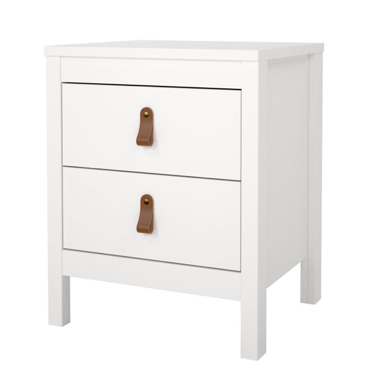 Comodino in legno bianco 43x38x54h cm - Fred