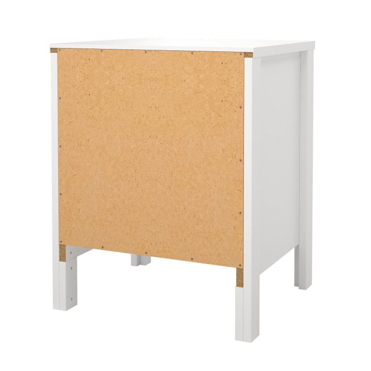 Comodino in legno bianco 43x38x54h cm - Fred
