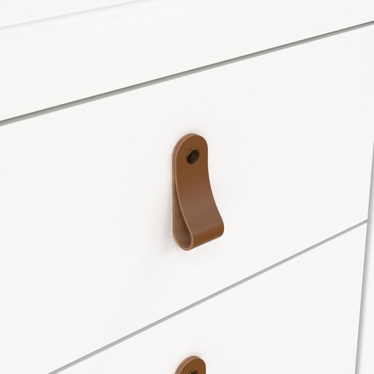 Comodino in legno bianco 43x38x54h cm - Fred