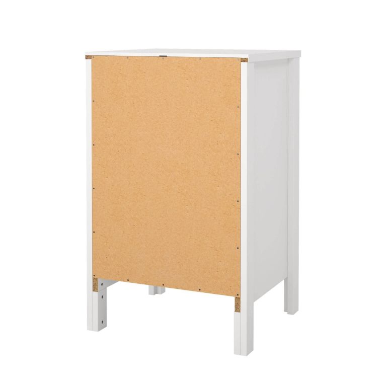 Comodino in legno bianco 43x38x70h cm - Lombardia