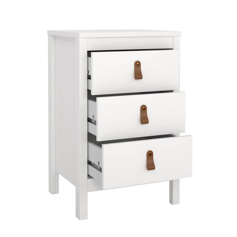 Comodino in legno bianco 43x38x70h cm - Lombardia