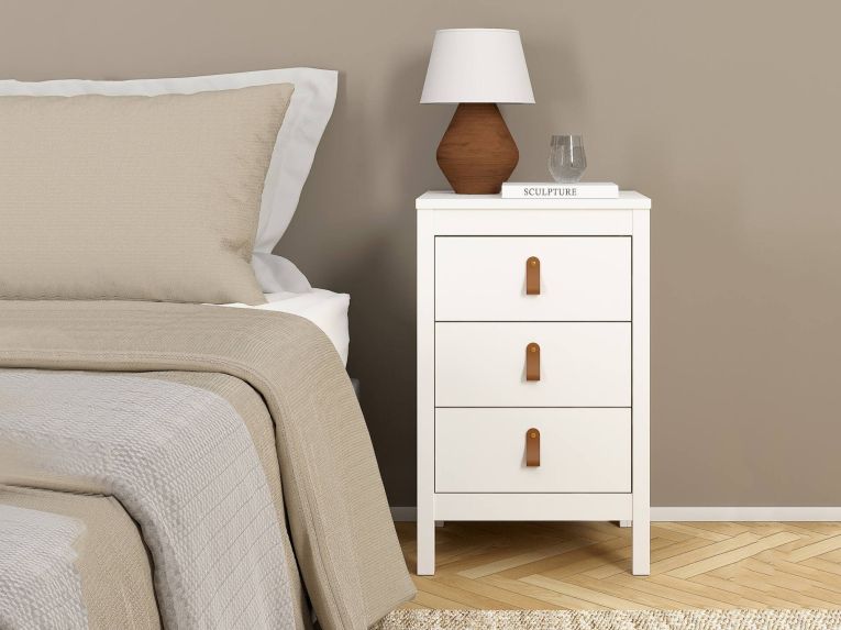 Comodino in legno bianco 43x38x70h cm - Lombardia