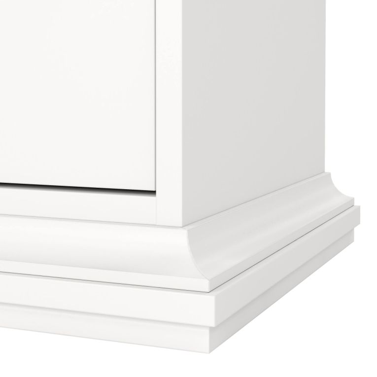 Comodino in legno bianco 43x40x69h cm - Mauricette