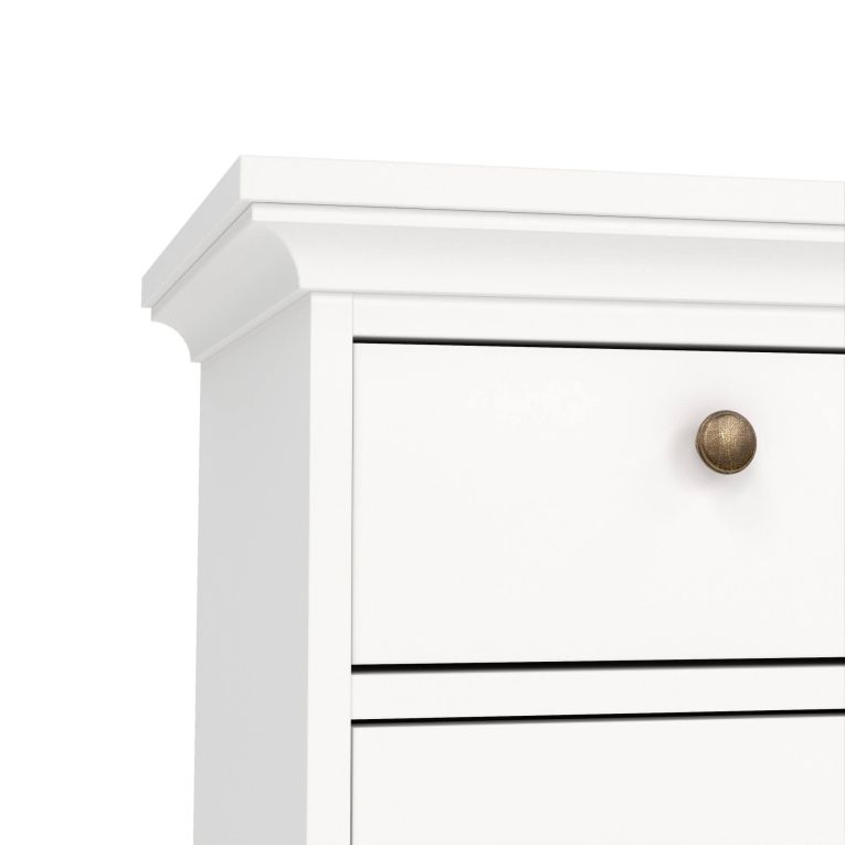 Comodino in legno bianco 43x40x69h cm - Mauricette