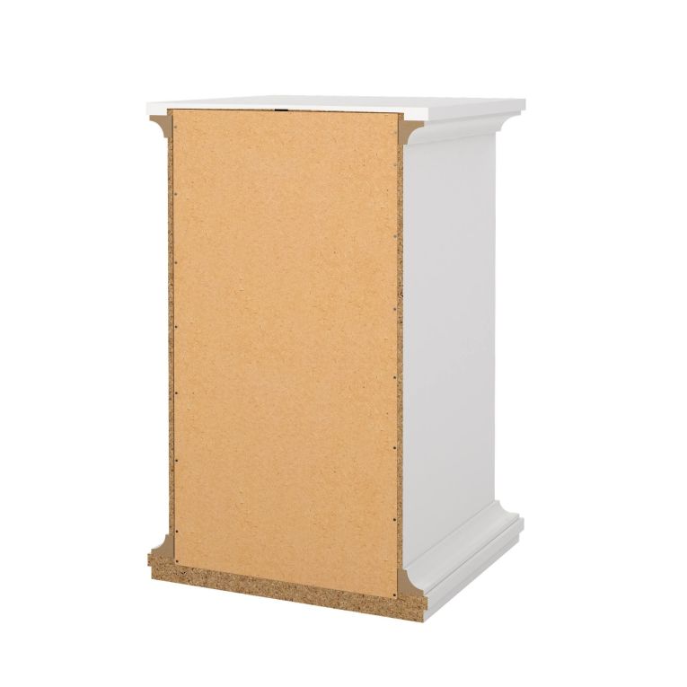 Comodino in legno bianco 43x40x69h cm - Mauricette