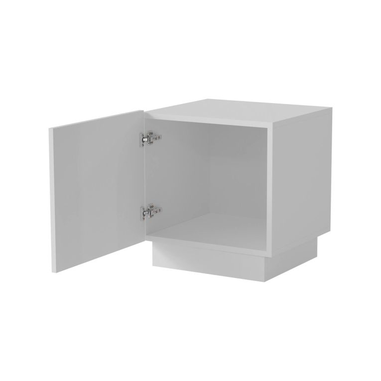 Comodino in legno bianco 47x40x44h cm - Set di 2 comodini Revo
