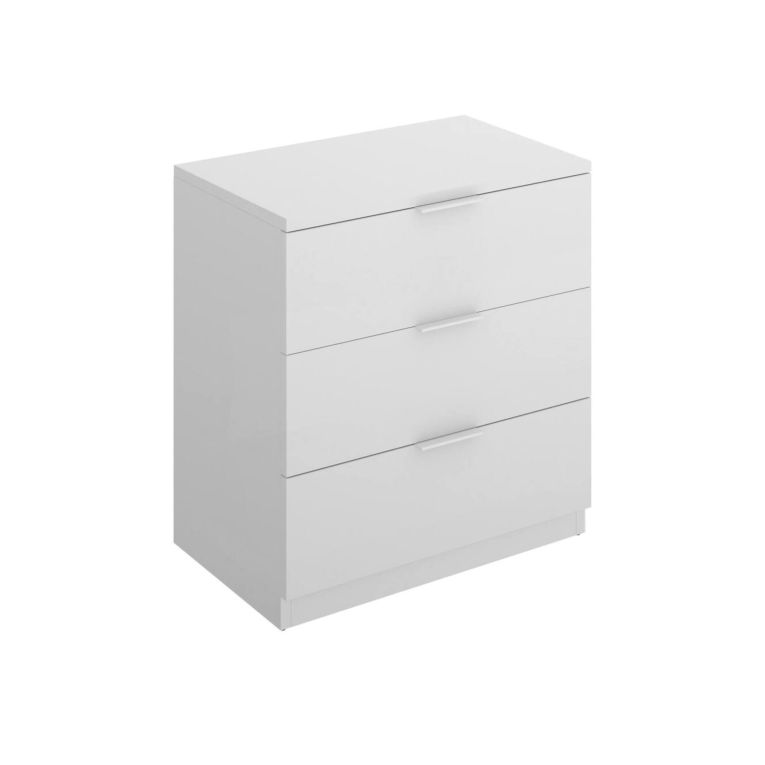 Comodino in legno bianco 50x34x58h cm - Arnad