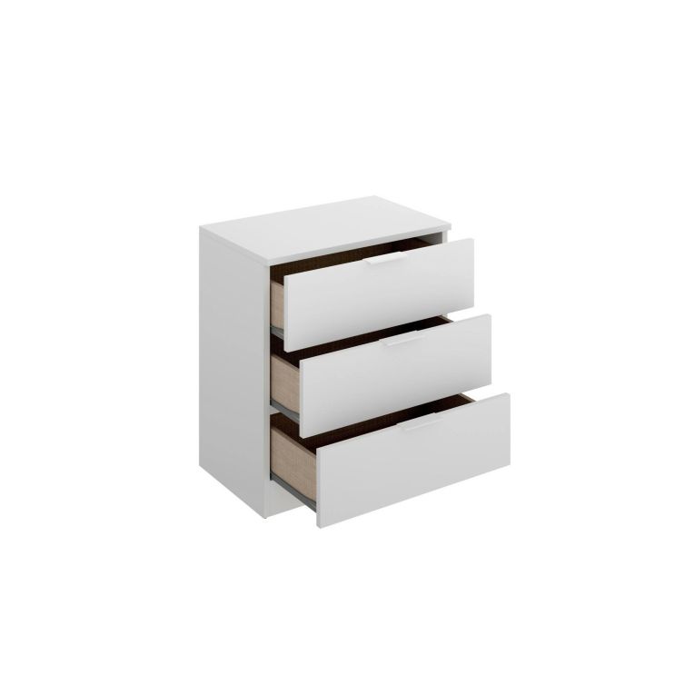 Comodino in legno bianco 50x34x58h cm - Arnad