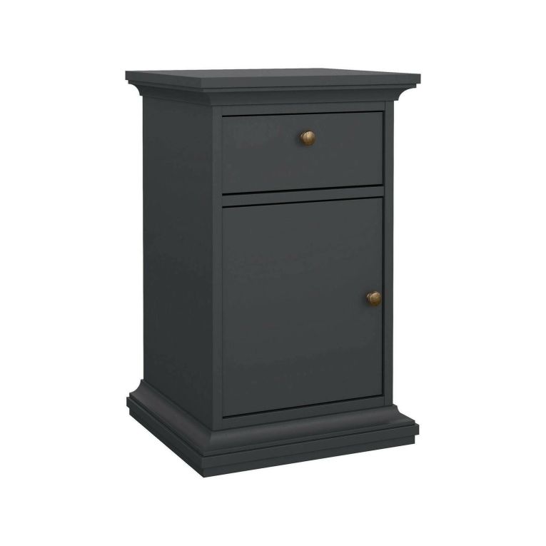 Comodino in legno grigio 43x40x69h cm - Mauricette