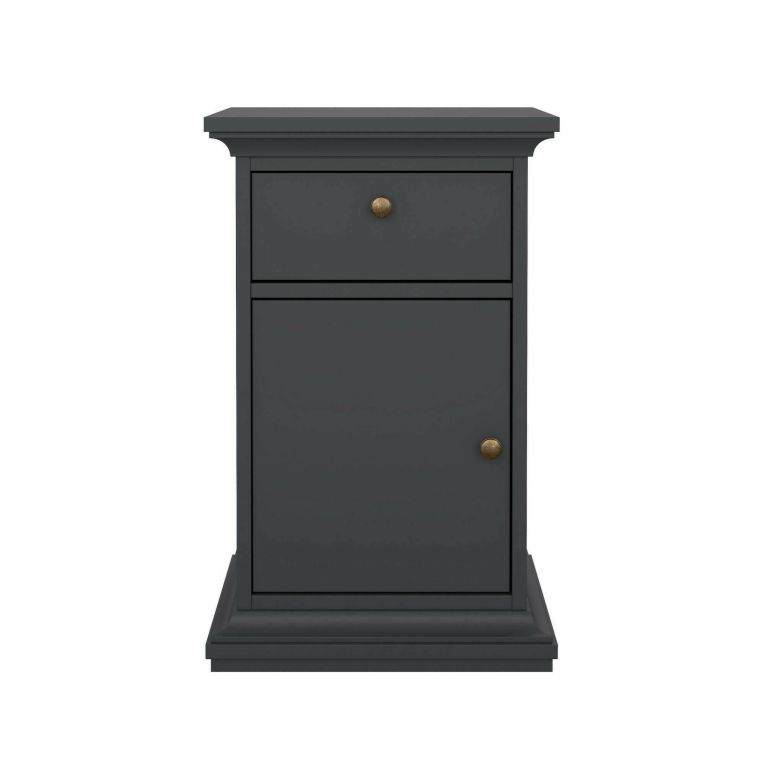 Comodino in legno grigio 43x40x69h cm - Mauricette