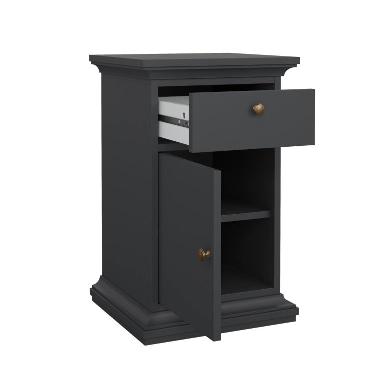 Comodino in legno grigio 43x40x69h cm - Mauricette