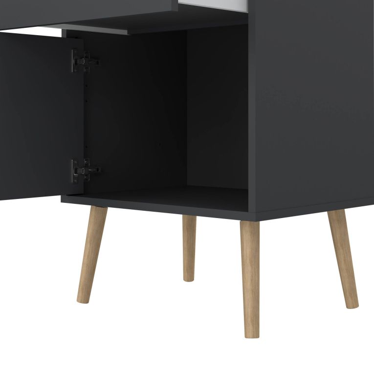 Comodino in legno grigio 50x39x72h cm - Antenati