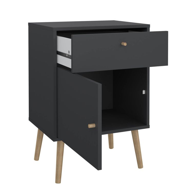 Comodino in legno grigio 50x39x72h cm - Antenati