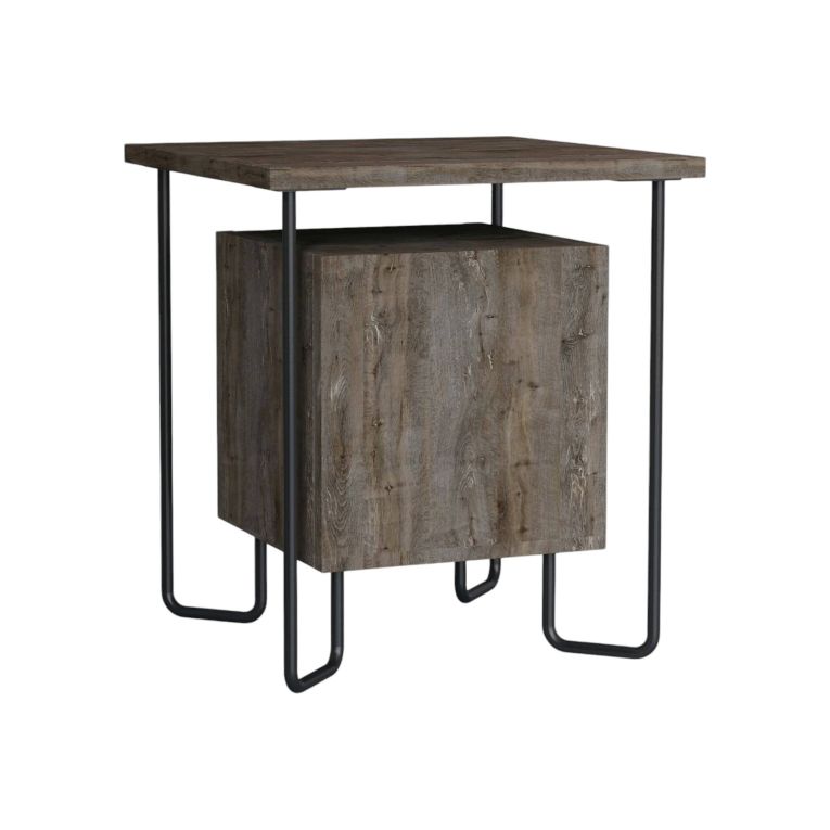 Comodino in legno marrone 40x40x45h cm - Nargis