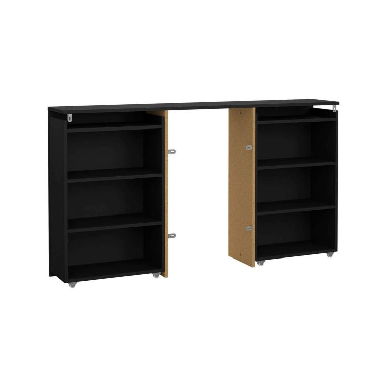 Comodino in legno nero 144x26x79h cm - Arnaboldi