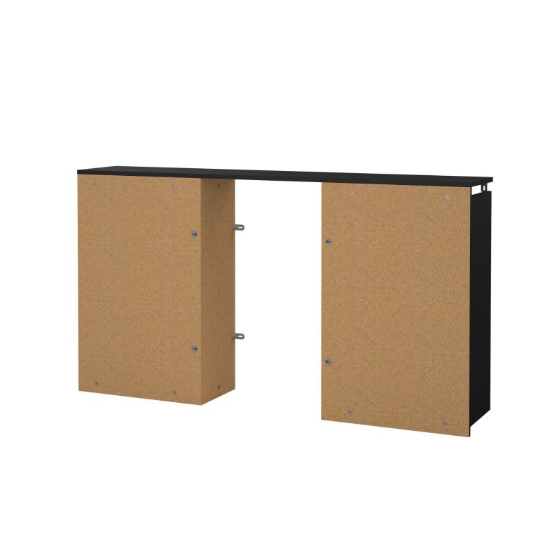 Comodino in legno nero 144x26x79h cm - Arnaboldi
