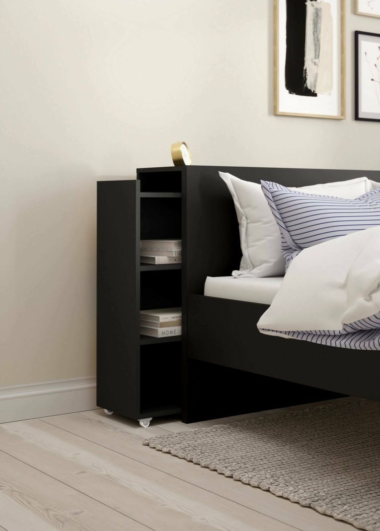 Comodino in legno nero 144x26x79h cm - Arnaboldi