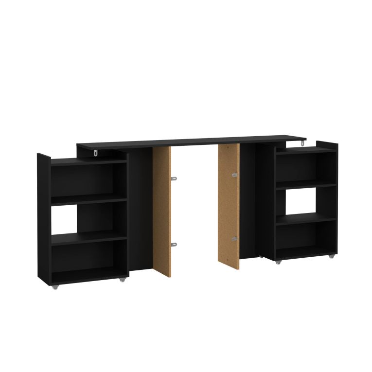 Comodino in legno nero 144x26x79h cm - Arnaboldi