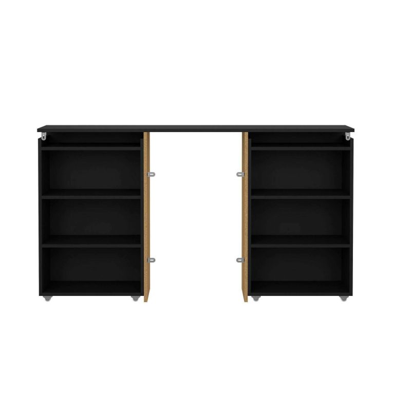 Comodino in legno nero 144x26x79h cm - Arnaboldi