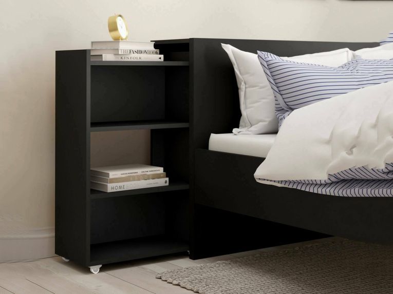 Comodino in legno nero 144x26x79h cm - Arnaboldi