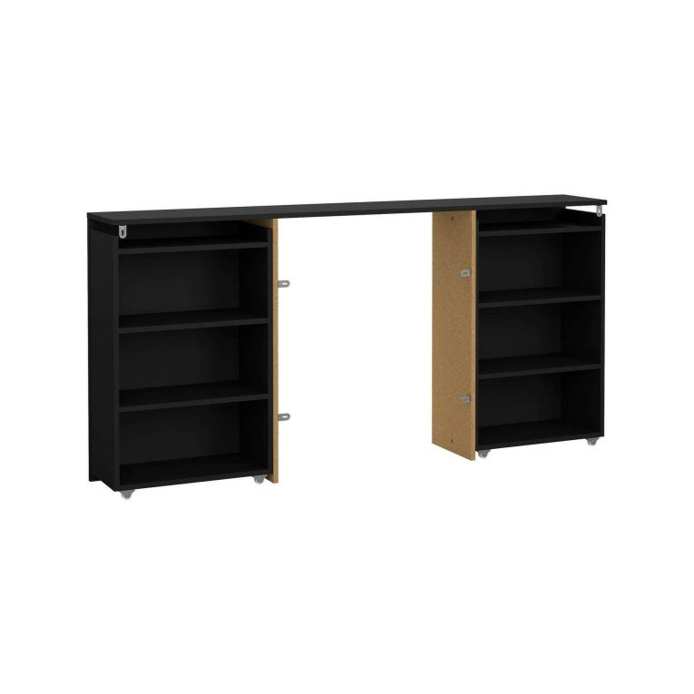 Comodino in legno nero 164x26x79h cm - Shary