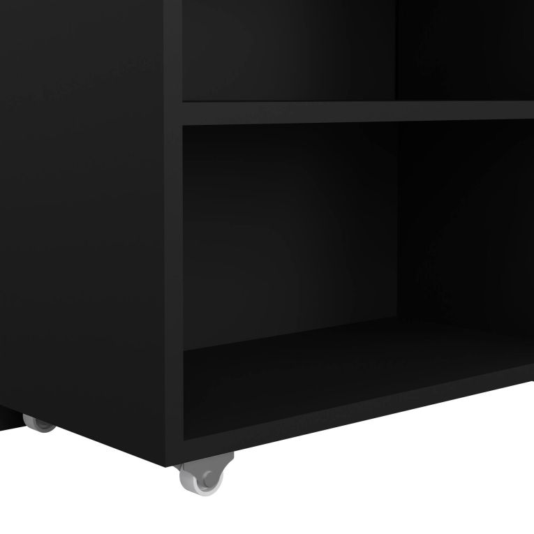 Comodino in legno nero 164x26x79h cm - Shary
