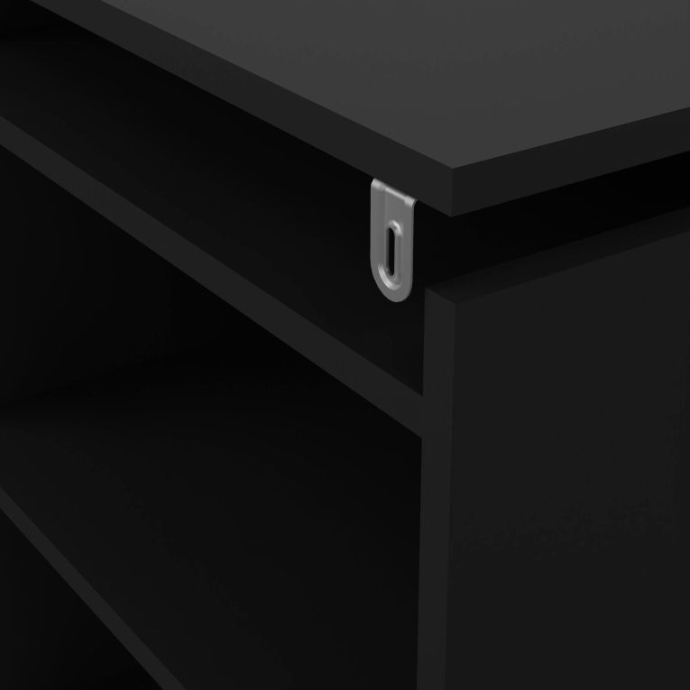 Comodino in legno nero 164x26x79h cm - Shary