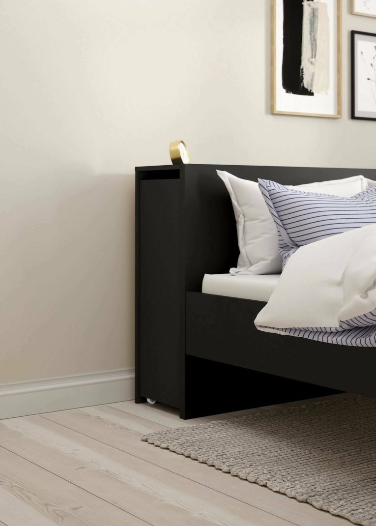 Comodino in legno nero 164x26x79h cm - Shary