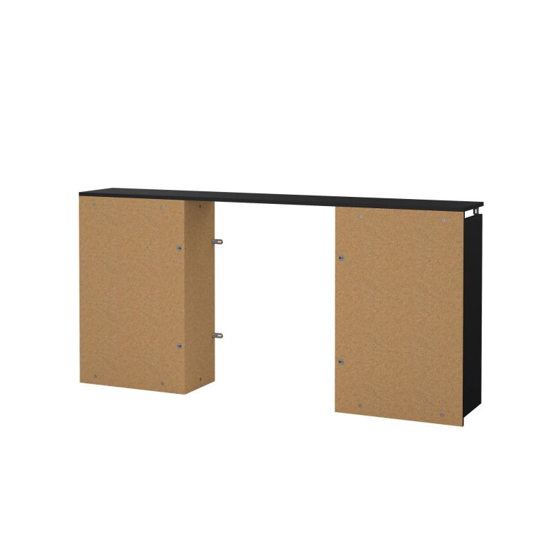 Comodino in legno nero 164x26x79h cm - Shary