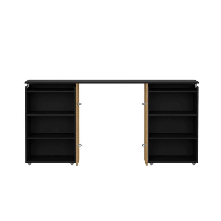 Comodino in legno nero 164x26x79h cm - Shary
