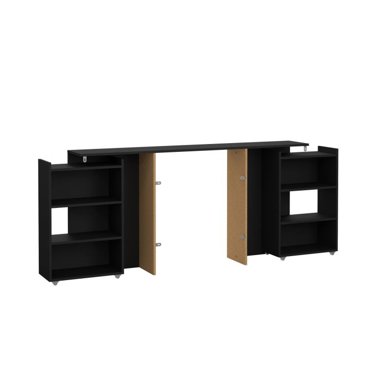 Comodino in legno nero 164x26x79h cm - Shary