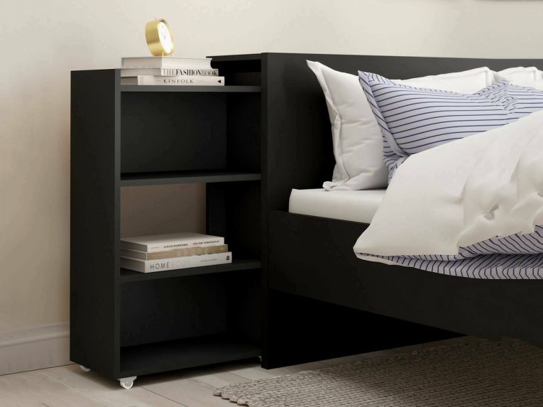 Comodino in legno nero 164x26x79h cm - Shary
