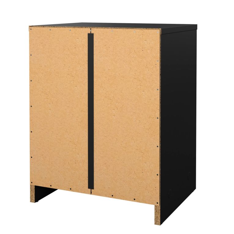 Comodino in legno nero 37x30x48h cm - Kastri
