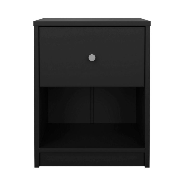 Comodino in legno nero 37x30x48h cm - Kastri