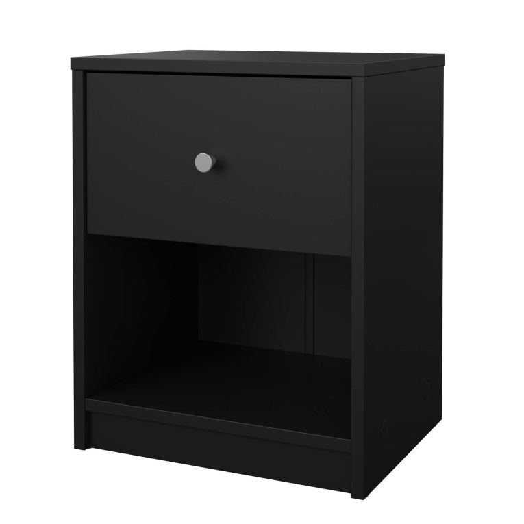 Comodino in legno nero 37x30x48h cm - Kastri