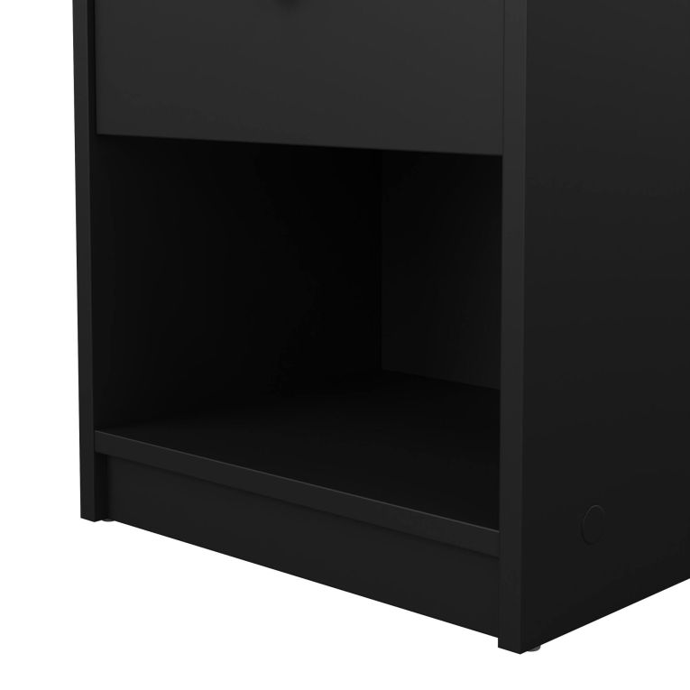 Comodino in legno nero 37x30x48h cm - Kastri