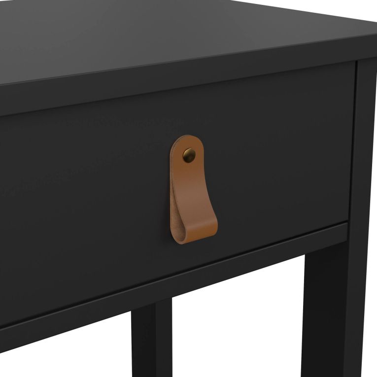 Comodino in legno nero 40x34x70h cm - Inday
