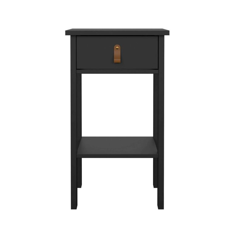 Comodino in legno nero 40x34x70h cm - Inday