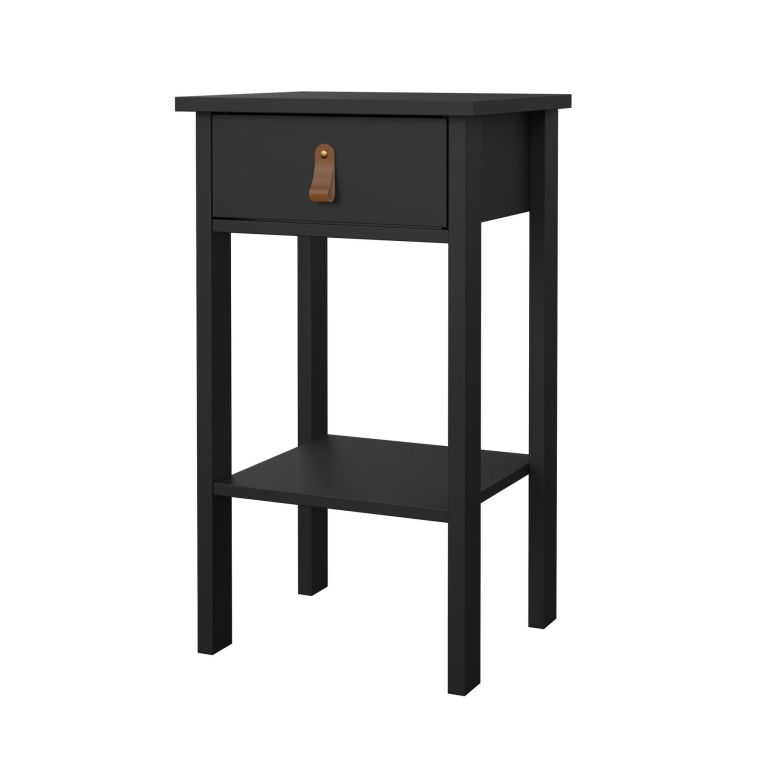 Comodino in legno nero 40x34x70h cm - Inday