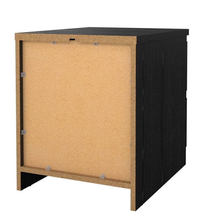 Comodino in legno nero 50x40x49h cm - Daiki