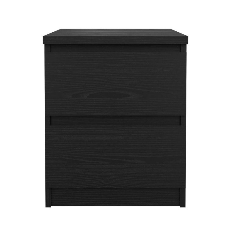 Comodino in legno nero 50x40x49h cm - Daiki
